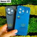 Benco V91 Back Cover Premium Silicone Soft Case With Carbon Fiber Texture Design Official Benco V91 Back Case Benco V91 Cover. 