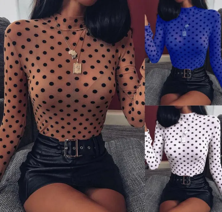Women%20Blouses%20Mesh%20Polka%20Dot%20Print%20Shirts%20For%20Woman%20Long%20Sleeve%20Tops%20Ladies%20Blouses%20Slim%20Women%20Casual%20Blouse%20Shirt%20Tops%20-%20Image%207
