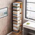 Modern Multilayer Bookshelf 7 shelf with 4 box Office Display Unit for Bedroom Living Room Simple Home Furniture Stereo Cupboard Panel Bookshelf Apartment 70/14. 
