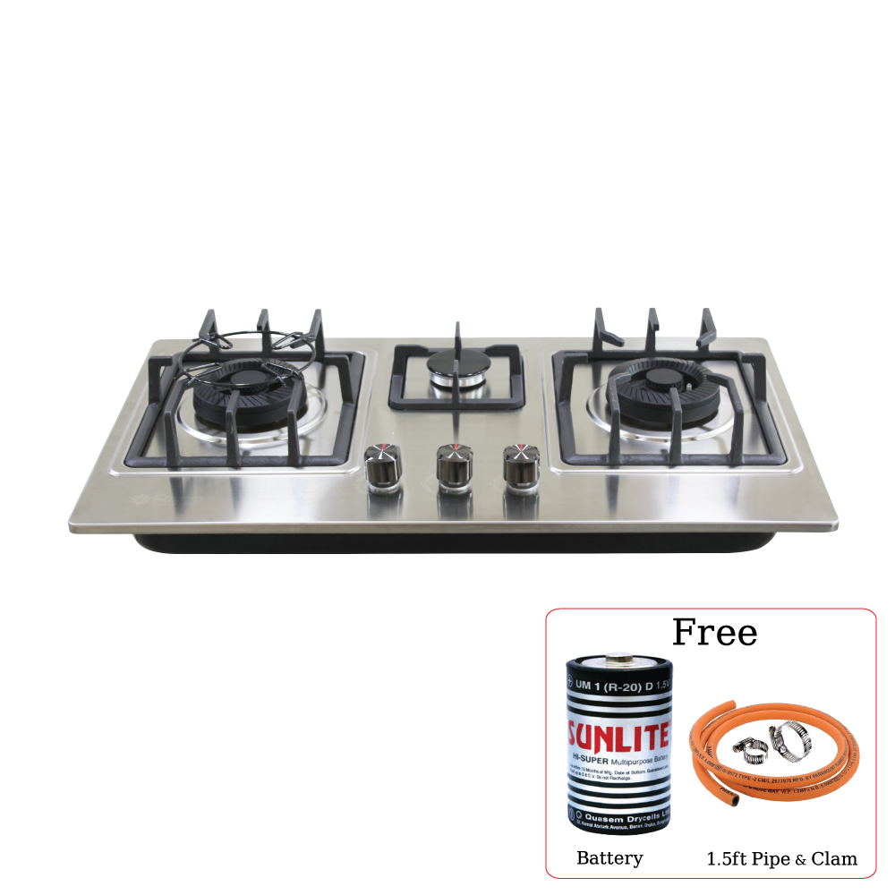 Rizco Gas Burner BHS Vintage 703 NG Stainless Steel
