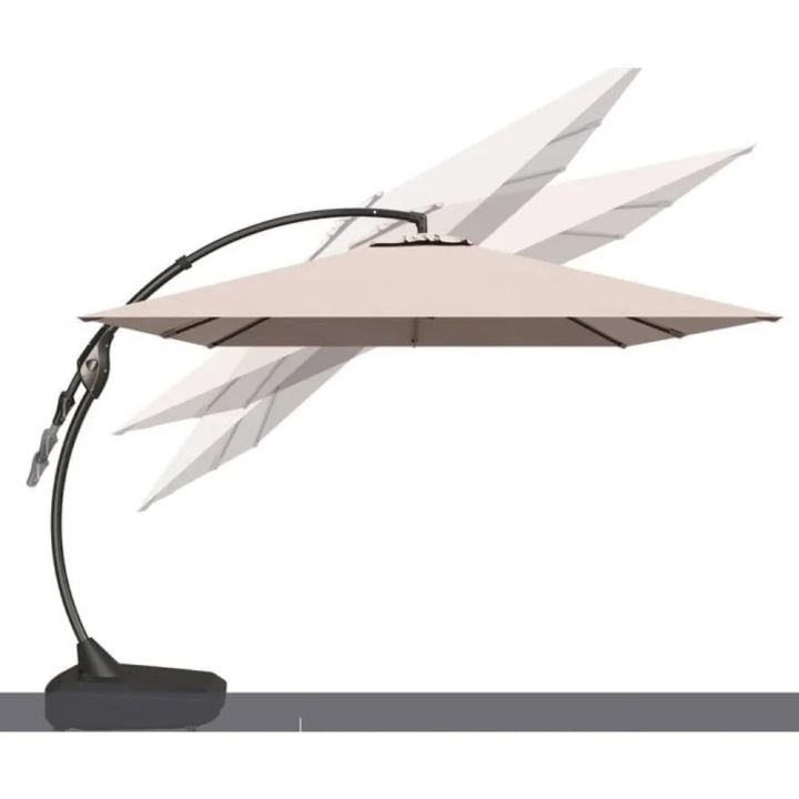 Rectangular Offset Umbrella, Heavy Duty Cantilever Hanging Umbrella, Easy Tilt, All-Weather Canopy, Patio Umbrellas