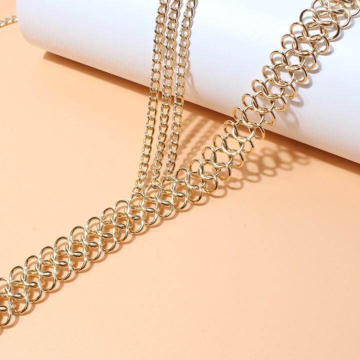 LuxHoney%20Fashion%20Gold%20Plated%20Multi-layer%20Curb%20Chain%20Belly%20Waist%20Chain%20for%20Women%20In%20Party%20with%20Water%20Drop%20Shape%20Pearl%20Charm%20-%20Image%204