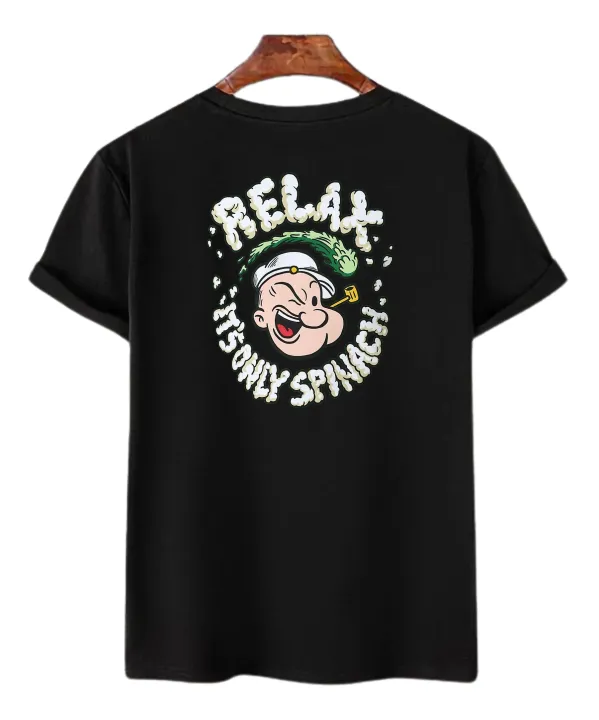 Pappy%20Relax%20Age's%2020%20Men's%20premium%20quality%20breathable%20%20Dtf%20Half%20Sleeve%20round%20crew%20neck%20Black%20%20organic%20regular%20fit%20shrink%20proof%20dtf%20graphic%20cotton%20T-shirt%20(Customizable)%20-%20Image%203