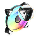 Aigo AF12 Rgb Fan Kit Ventilador Double Halo Infinite Space PC 120mm Computer Case Fan Cooler 4pin PWM CPU Cooling Argb Fan. 
