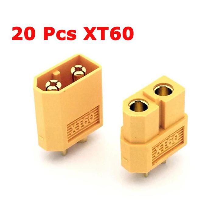 TMH Lot de 20 paires de connecteurs XT60 XT-60 mâles femelles avec 80 tubes thermorétractables pour batterie LiPo RC (20 mâles + 20 femelles