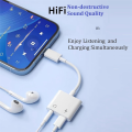 2 Piece USB C to USB-C Headphone Charger Adapter, 2-In-1 Type C Audio Adapter White with PD Fast Charging, USB C Splitter Dongle. 