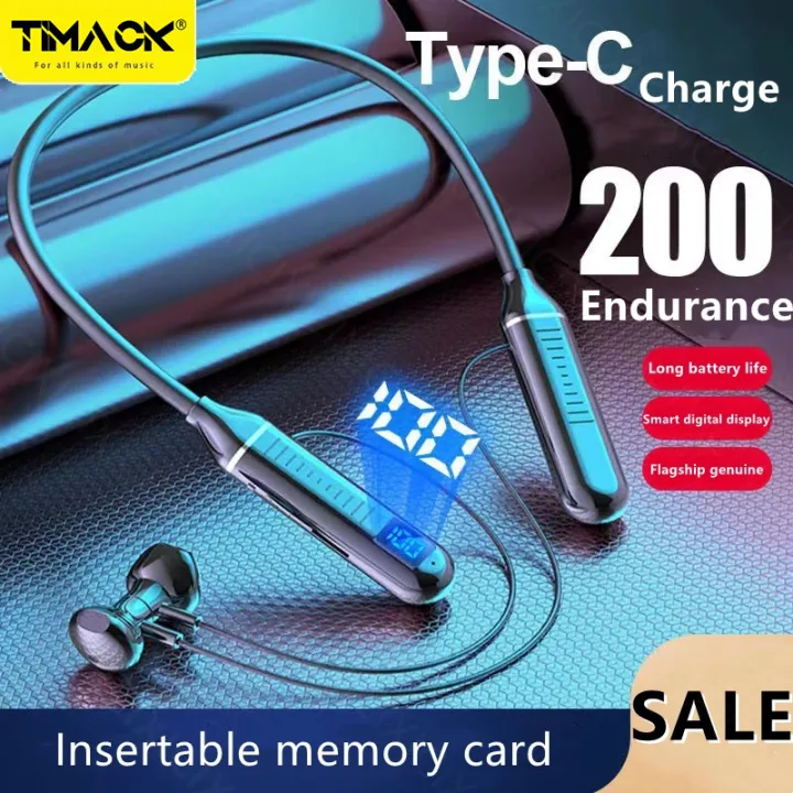 Timack%C2%AE%20D18%20Wireless%20Headphones%20Bluetooth%205.2%20Neckband%20Earphones%20Magnetic%20Sports%20Waterproof%20TWS%20Earbuds%20Headset%20with%20Microphone%20-%20Image%202