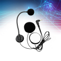 Motorcycle Helmets Intercom Mic Headset 2 Speakers 32Ω Microphone for Half-Motorcycle Helmet Elbow Plug. 