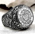 Seal of King Solomon Ring. Solomon Ring. Handmade Sterling Silver Ring. 