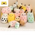 Boba Plushies Bubble Tea Plush Toys Cartoon Bubble Tea Cup Stuffed Soft Cushion Milk Tea Plush Food Pillow Gifts for Kids Girl. 