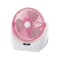 The JY Super JY-1880 is a 6-inch, rechargeable, mini table fan with a built-in 18650 lithium battery that has a capacity of 2400 mAh. It has three fan speeds, a dimmable LED light, and comes with a USB charger. The fan is made of ABS plastic and has a pow.