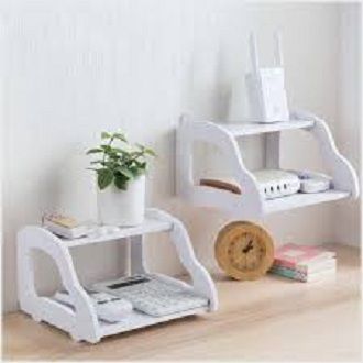 Wifi%20Router%20Stand%20-Storage%20Rack%20Display%20Double%20Layer%20Floating%20Wall%20Mount%20Shelf%20Wood%20Desk%20Set%20-%20Cloth%20Stand%20-%20Image%202