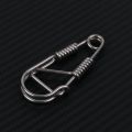 Stainless Steel Clasp Dual Lock Keychain Keychain Clasp Hook Snap Clip Carabiner Key Ring Dual Lock Unique Stainless Steel Wire Snap Clip Outdoor Tools. 