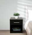 Royal Decor M06 Exclusive Black Bedside Table With Drawer, SIze: 18*16*12 inches.. 
