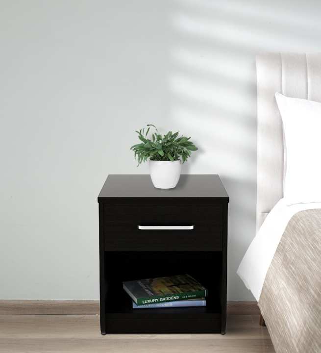 Royal Decor M06 Exclusive Black Bedside Table With Drawer, SIze: 18*16*12 inches.