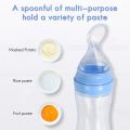 4 PCS Silicone Baby Food Dispensing Spoon (120Ml, perfect for 4 Months Babies) - Squeeze Feeder with Spoon.