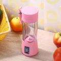 Mini USB Rechargeable Portable Electric Fruit Juicer with 6 Blades - Efficient Smoothie Maker and Blender Machine.