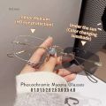 Rimless Photochromic Myopia Glasses Luxury Women Men Color-changing Nearsighted Eyewear Discolored Anti Blue Light Glass.