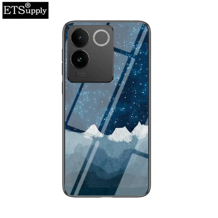 Phone%20case%20Vivo%20T2%20Pro%20Couple%20Starry%20Moon%20Mirroe%20Glass%20Protector%20Meteor%20Start%20Back%20Cover%20Vivo%20T2%20Pro%20case%20-%20Image%204