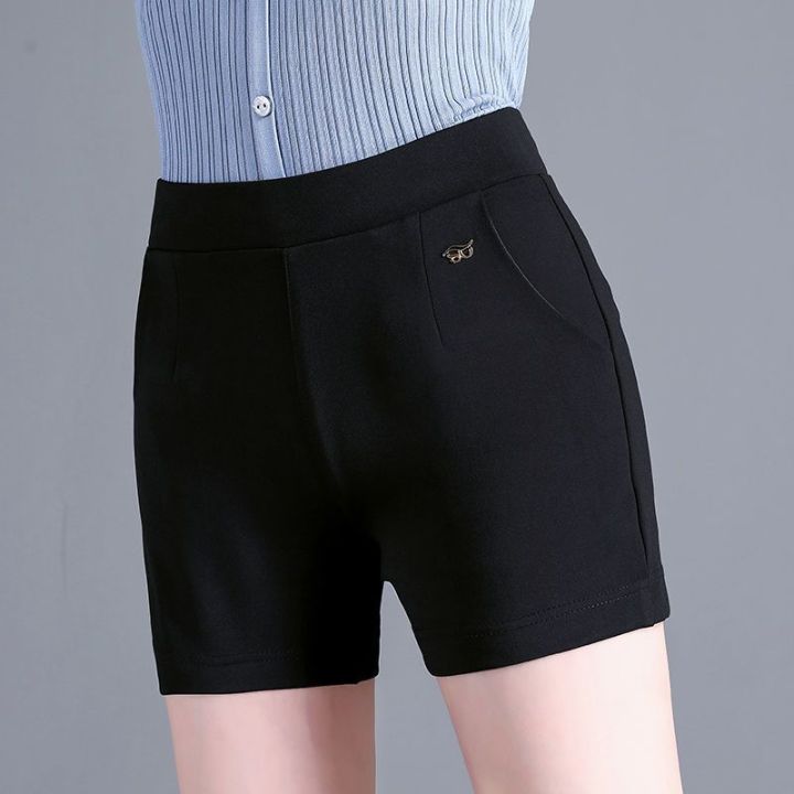 Shorts%20Women's%20Korean-Style%20High%20Waist%20Slimming2023New%20Summer%20plus%20Size%20Outer%20Wear%20Women's%20Black%20Shorts%20Loose%20Casual%20Pants%20for%20Women%20-%20Image%203