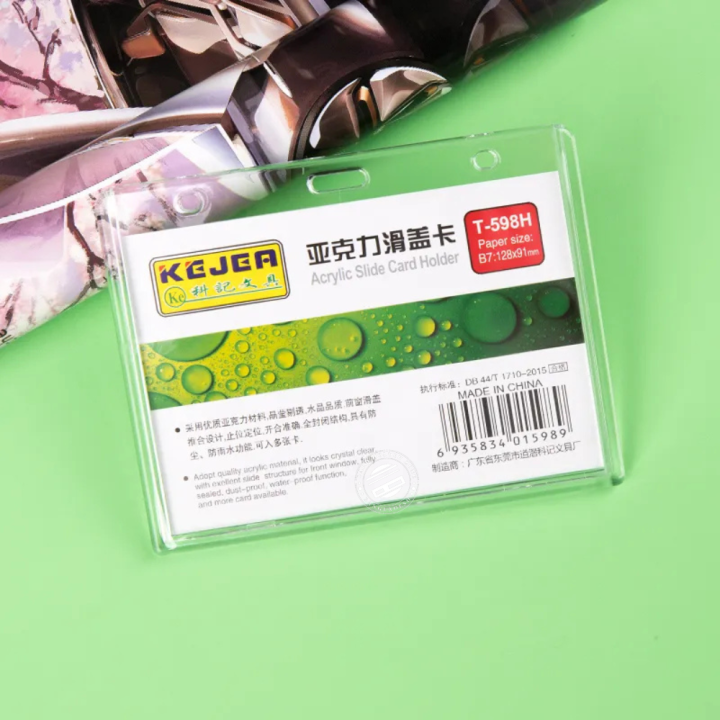 Kejea T-596H Acrylic Slide ID Card Holder
