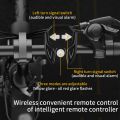 Bike Turn Signal Rear Light USB Rechargeable Wireless Back LED Scooter Tail Light Wireless Warning Taillight Cycling Accessories. 