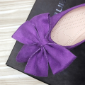 Women Ballerina Small Shoes Pointe Toe Flock Big Bow Flats For Spring Comfortable Sweet Purple Camel Slip-Ons 48-32 2023 Newest House Foocus.