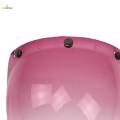 Open Face Helmet Visor Motorcycle Helmet Bubble Visor PC Lens Pink. 