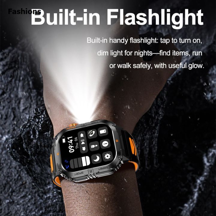 Fashions%202025%20Outdoor%20Sports%20Men%20Smart%20Watch%20LED%20Flashlight%20IP68%20Waterproof%20Original%20Heart%20Rate%20Health%20Smartwatch%201000Mah%20Battery%20Blue%20Tooth%20Call%20-%20Image%203
