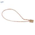 2x100 Pcs Hang Tag Jute String Snap Lock Pin Loop Fastener Hook Tie Square End.