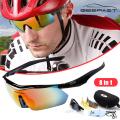 Geepact Bicycle Sunglasses Cycling Sunglasses for Men Women Cycling Riding Running Glasses with 3 Interchangeable Lenses.