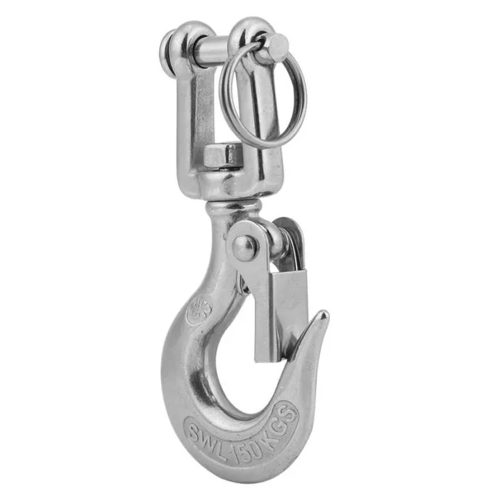 Stainless%20Steel%20Eye%20Hook%20To%20Swivel%20with%20Safety%20Catch%20Lifting%20Chain%20Snap%20-%20Image%203