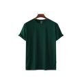 Whimsical Understated -Craftsmanship and Trendy -Mens Premium Solid T-shirt-Bottle Green color 100%cotton- Progressively Better.