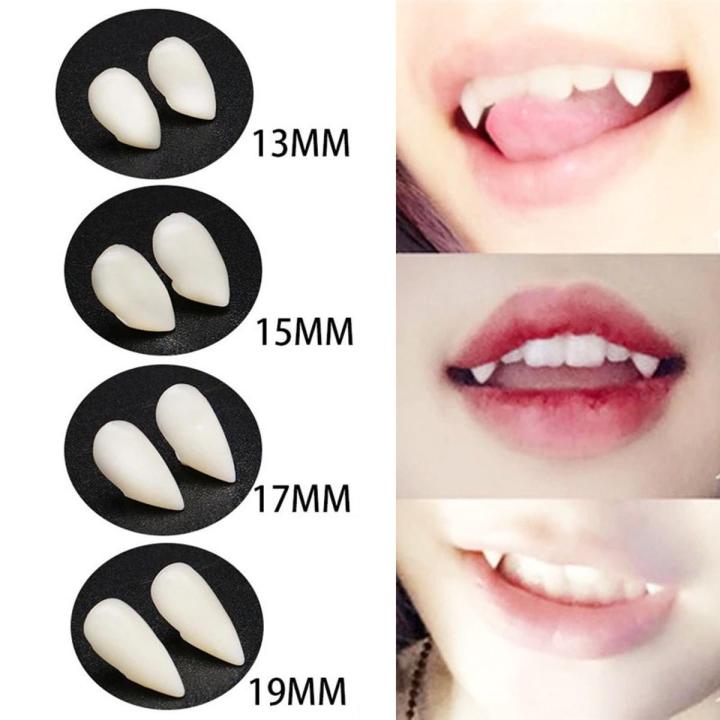 【Value Bundle】 Vampire Teeth Fangs Resin Dentures Teeth Halloween Cosplay Party Props Decoration Accessories
