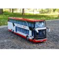 1:32 Double-decker Bus Model Alloy Diecast Pull Back Higation Double Sightseeing Metal Bus Toy Vehicle Kids Toys For Boy. 