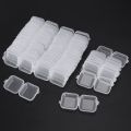50Packs Small Clear Plastic Storage Containers,Mixed Empty Mini, Case with Lids for Small Items and Other Craft Projects. 