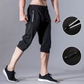 Men Running Pants Basketball Football Soccer Training Pants Sport Cropped 3/4 Trousers Slim Leg Gym Fitness Jogging Sweatpants. 