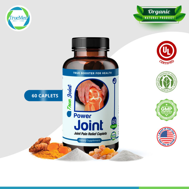 Power Joint with Boswellia Extract 3000mg, 7 powerful ingredients, Ideal for bone and joint support, Hydrolyzed Collagen, Glucosamine for Women and Men, 60 Caplets, USA