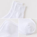I LOVE DADDY&MUMMY Korean Thick Cotton White Baby Socks for Boys Girls Breathable Over 3 Years Infant Toddler Middle Tube Sock Sweat-Absorbing Kids Sports Socks. 