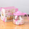 Wholesale heatproof glass tea set creative bubble teapot flower teapot five-piece set of event gifts silk screen logo.