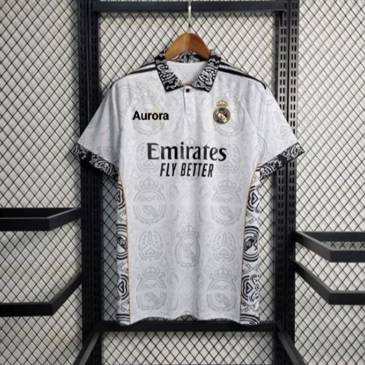 Real Madrid Dragon Kit Jersey - Player Edition Jersey - RMA FC - Home/Away Kit - Special Fans Version Jersey Club Jersey 2023/24 - Thai Fabrics - Short Sleeve - New Football Jersey - UEFA Champions League 2024 Design - Premium