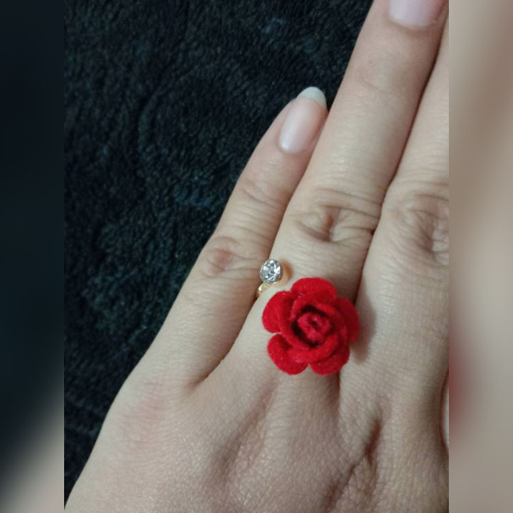 Stone Flowers Finger Ring For Women-1pcs