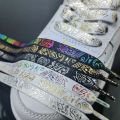 Gilding Flat Shoe Laces Cashew Flower Shoelaces for Sneakers Hand-painted Sports Casual Basketball Tennis Shoelace Shoestrings.