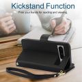 YM016 Rhombic Zipper Card Wallet Leather Phone Case with Lanyard For Google Pixel 8 Pro. 