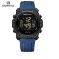 NAVIFORCE 7104 Men's Multi-Function Digital Wristwatch With Date Day Waterproof Silicone Strap Top Brand Luxury Classic Fashion Sports Watch -Blue. 