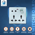 High Quality - 8 Pin Mult Gang Socket Double 3 Pin - 1 Piece- Only Socket - Easy to Use And Maintain - Refine and Excellent.