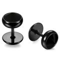 Dambel Black Stone Earrings for Men and Boys.
