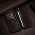 Zays Premium Eco-Friendly Leather Long Wallet for Men, Handmade Slim Compact Wallet 7.4 x 3.7 x 1 Inch, 7 Card Slots, ID Slot, Cash Compartment, 2 Mobile Compartments, Fits Large Smartphones, Luxury Gift Box.