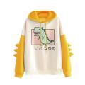 【Alien Alien】 Dinosaur Oversized Cartoon Hoodie Women Fashion Sweatshirt Casual Print Korean Style Thicken Sweatshirt Winter dino hoodie Tops.