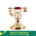 Retro Telephone Model Alarm Clock Creative Timekeeper Desktop Destop Rena'i for baby house bedside table decoration. 